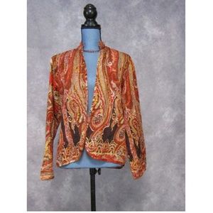 Chico's 100% Silk Open Front Jacket 0 Size S